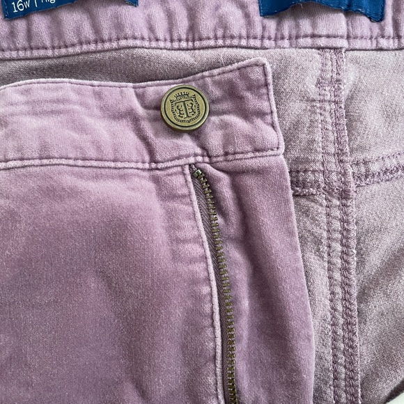 Talbots High Waist Straight Leg Corduroy Pants in light purple - Picture 6 of 11